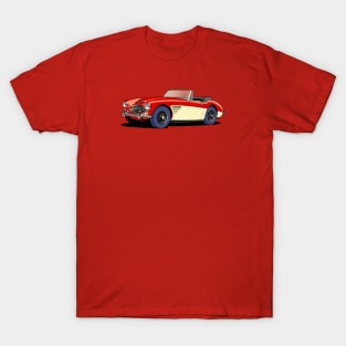 Two tone Austin-Healey 3000  in red and cream T-Shirt